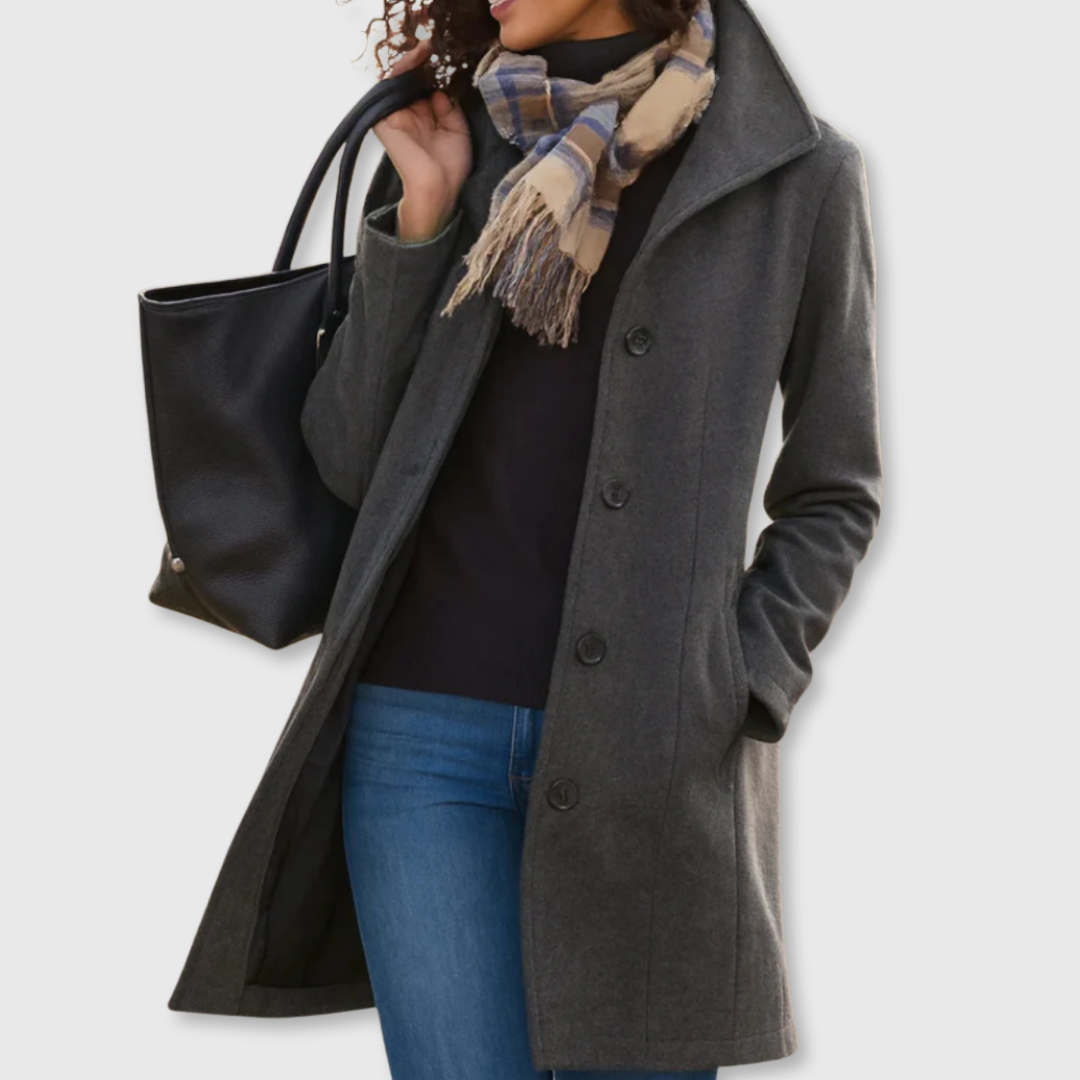 Classic elegant warm coat for women | Lauren -3