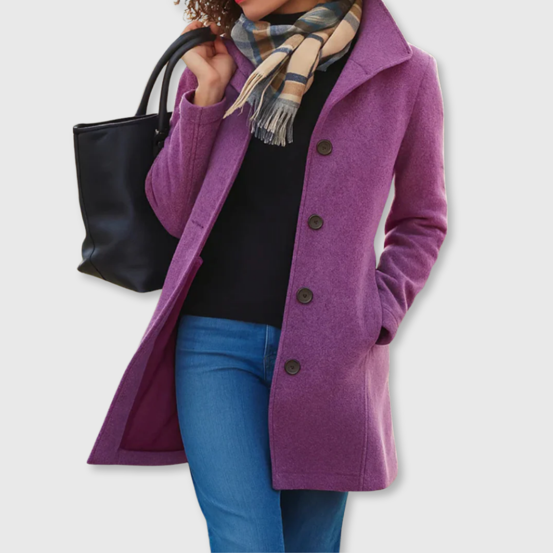 Classic elegant warm coat for women | Lauren -5