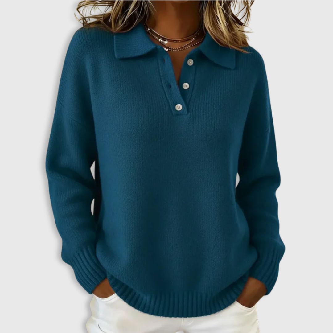 Soft knit ribbed jumper for women | Nova -3
