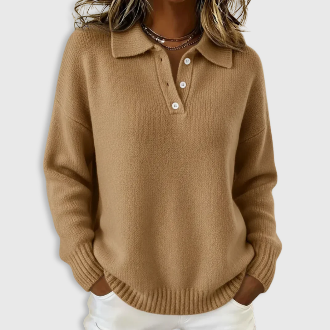 Soft knit ribbed jumper for women | Nova -4