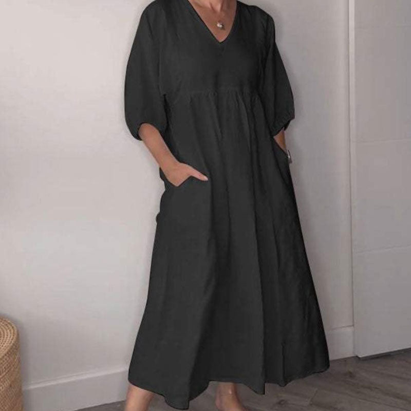 Flowy everyday relaxed dress for women | Wylla -6