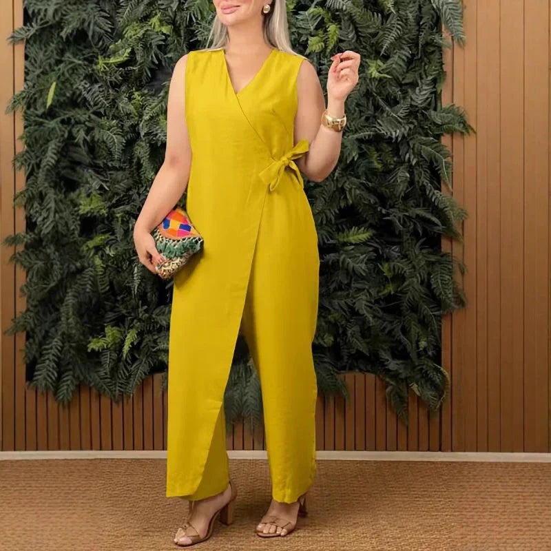 Classic elegant flowy jumpsuit for women | Rosamund -5