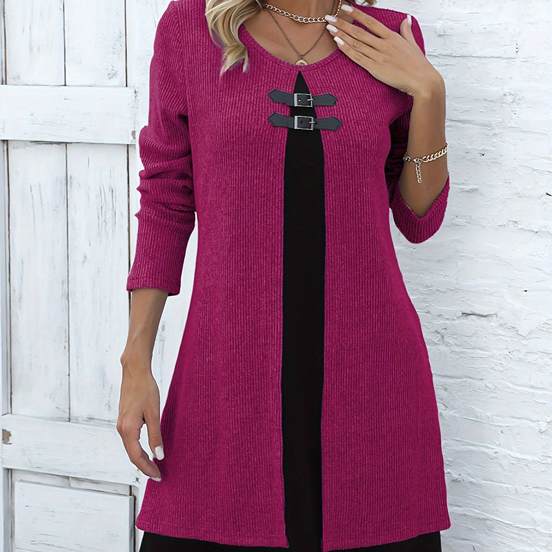 Classic flowy everyday dress for women -3