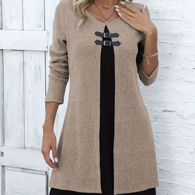 Classic flowy everyday dress for women -4