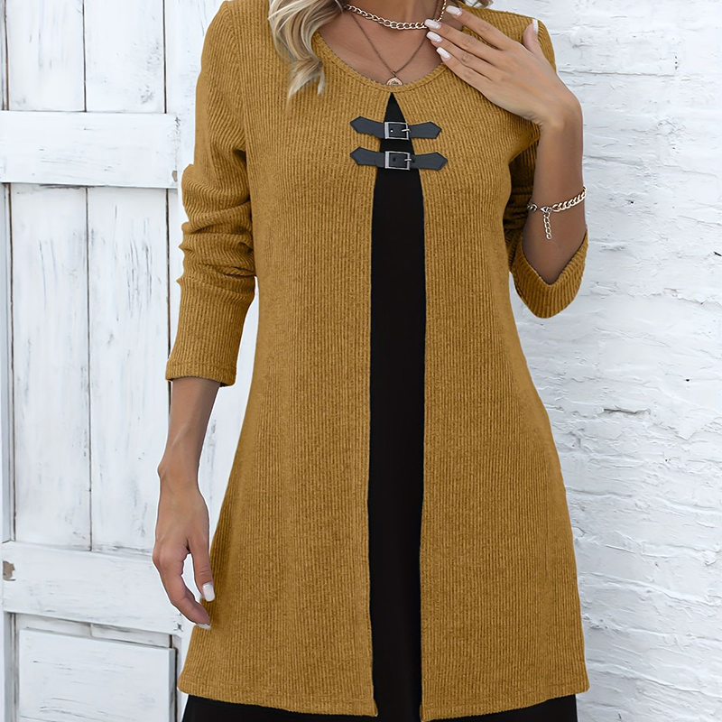 Classic flowy everyday dress for women -5