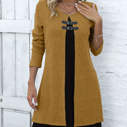 Classic flowy everyday dress for women -5