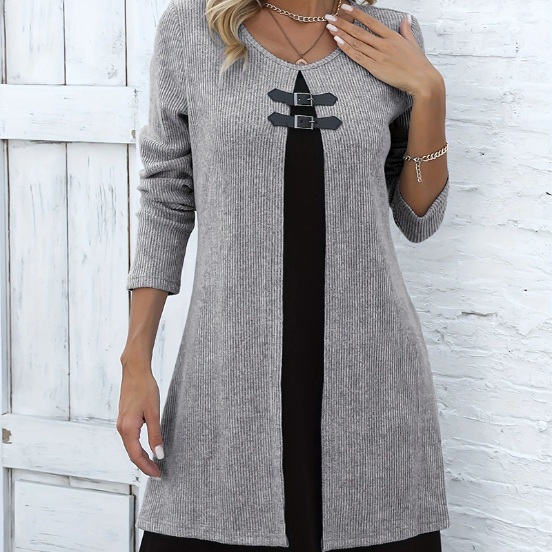 Classic flowy everyday dress for women -1