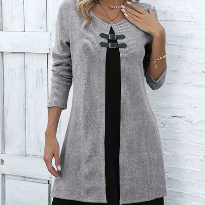 Classic flowy everyday dress for women -1