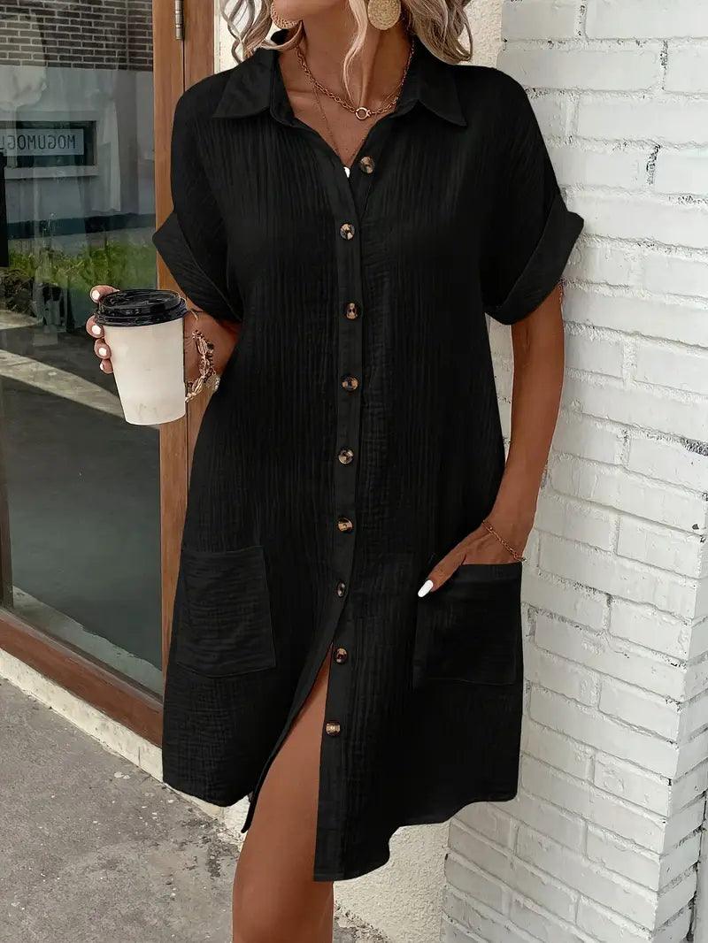 Classic everyday relaxed dress for women | Sharon -11