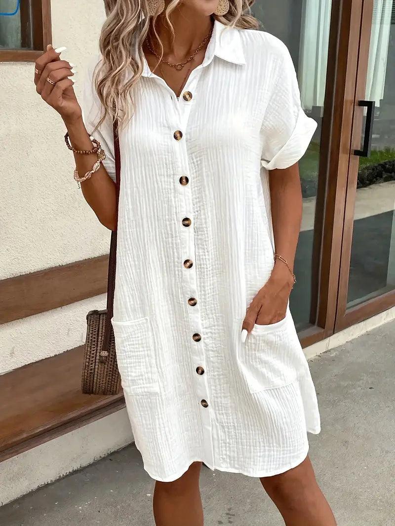 Classic everyday relaxed dress for women | Sharon -4