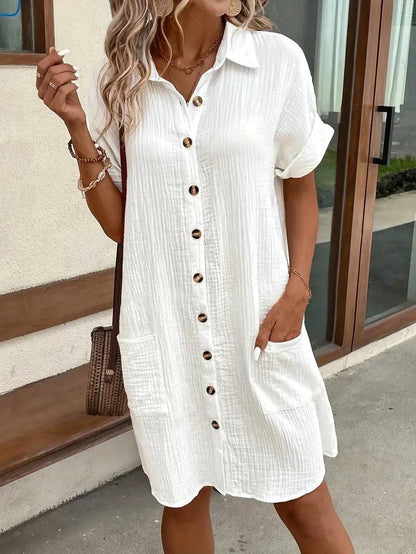 Classic everyday relaxed dress for women | Sharon -4