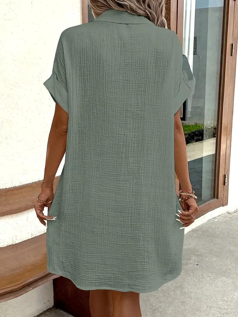 Classic everyday relaxed dress for women | Sharon -17