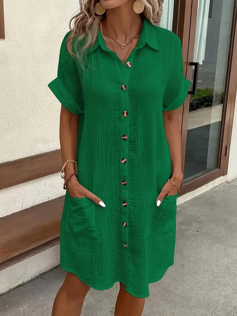 Classic everyday relaxed dress for women | Sharon -12