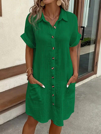 Classic everyday relaxed dress for women | Sharon -12