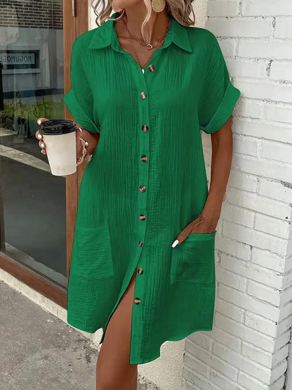 Classic everyday relaxed dress for women | Sharon -15