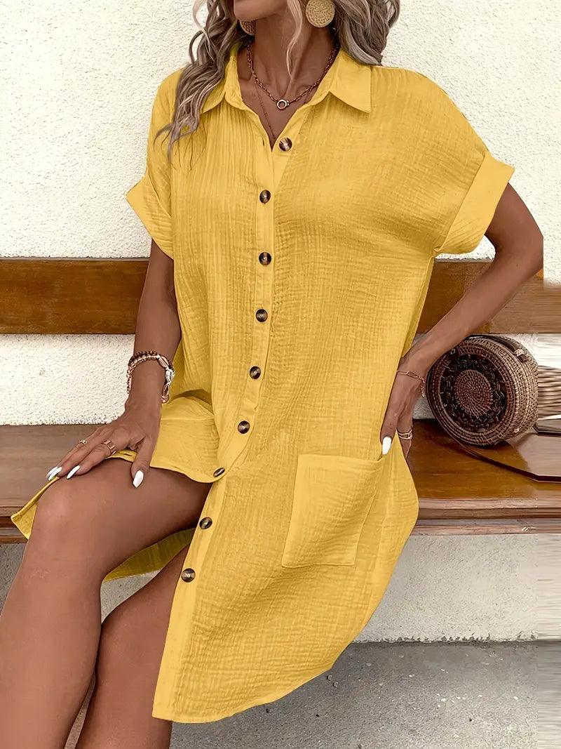 Classic everyday relaxed dress for women | Sharon -20