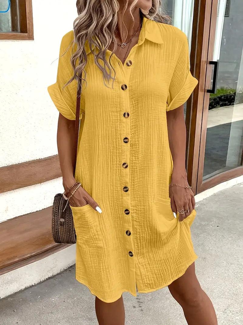 Classic everyday relaxed dress for women | Sharon -19