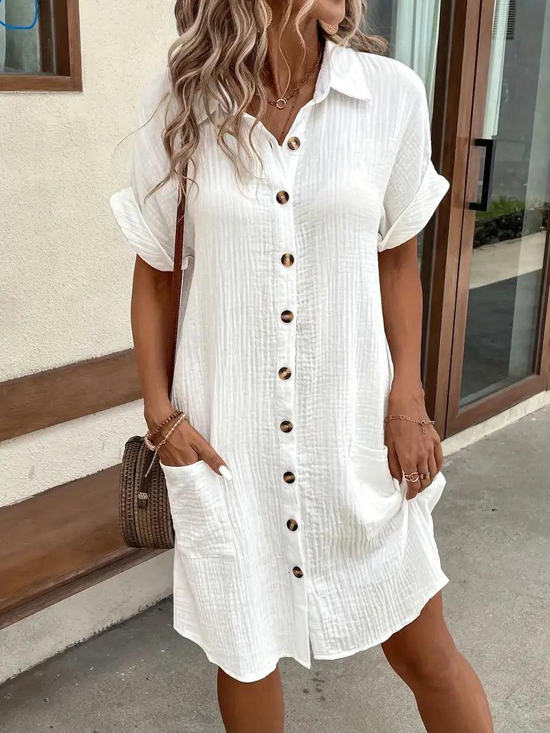 Classic everyday relaxed dress for women | Sharon -3