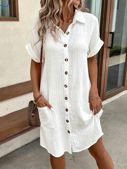 Classic everyday relaxed dress for women | Sharon -3