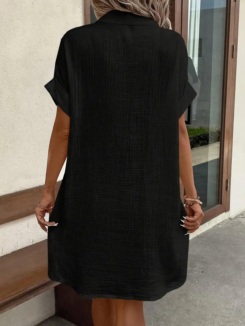 Classic everyday relaxed dress for women | Sharon -9