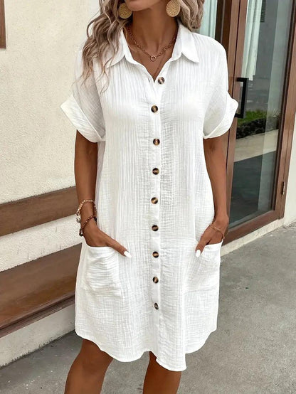 Classic everyday relaxed dress for women | Sharon -6