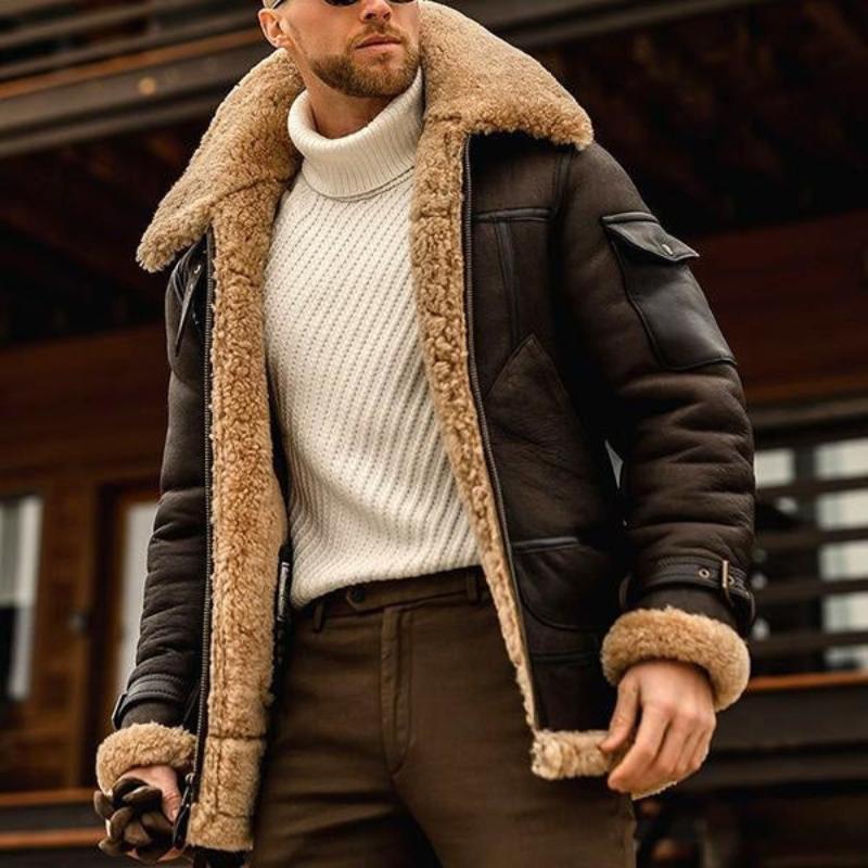 Classic warm tailored coat for men -3