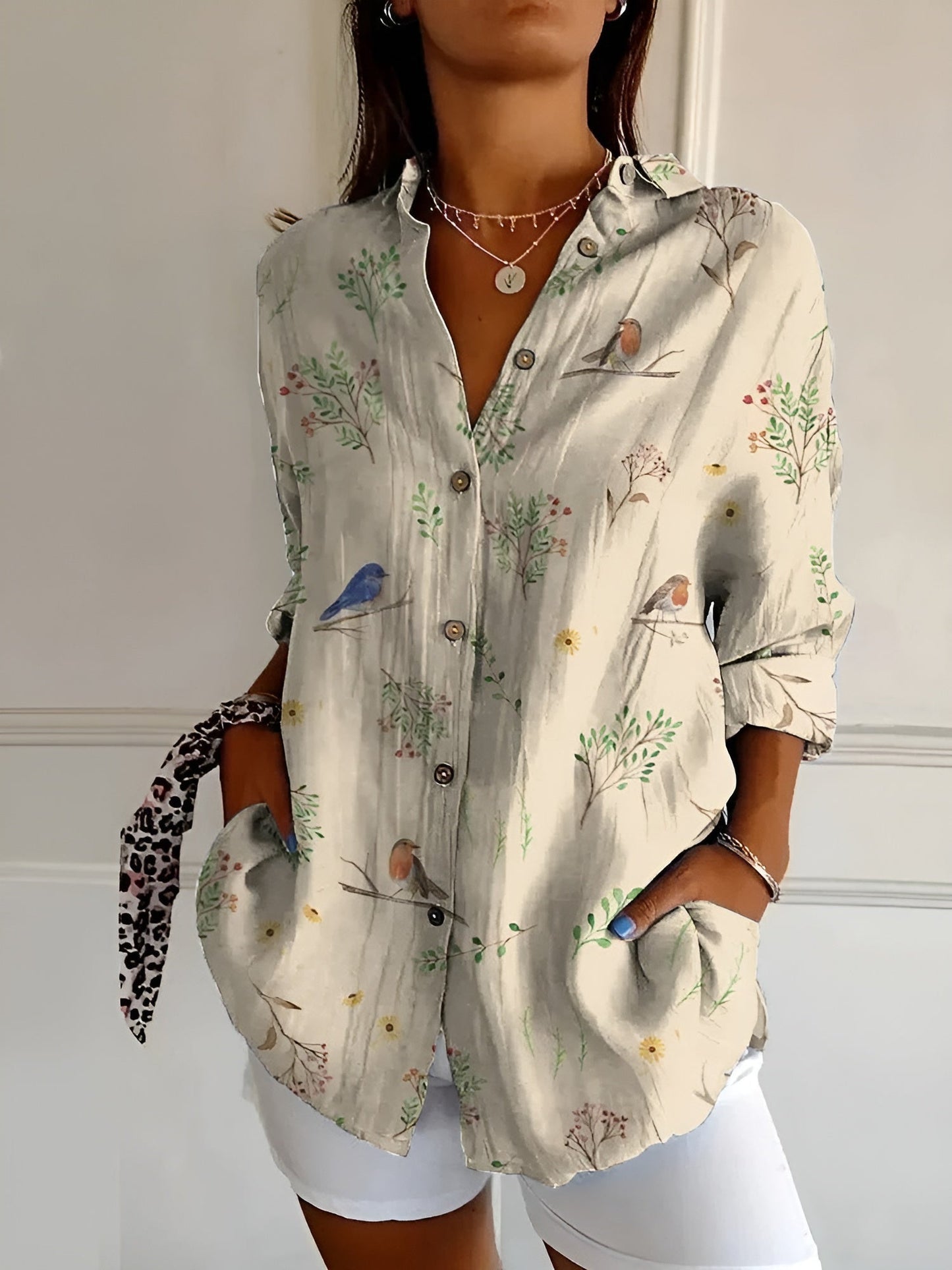 Classic everyday casual shirt for women | Roseline -8