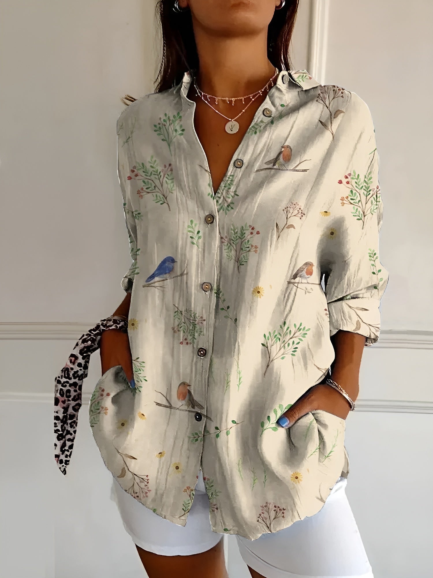 Classic everyday casual shirt for women | Roseline -8