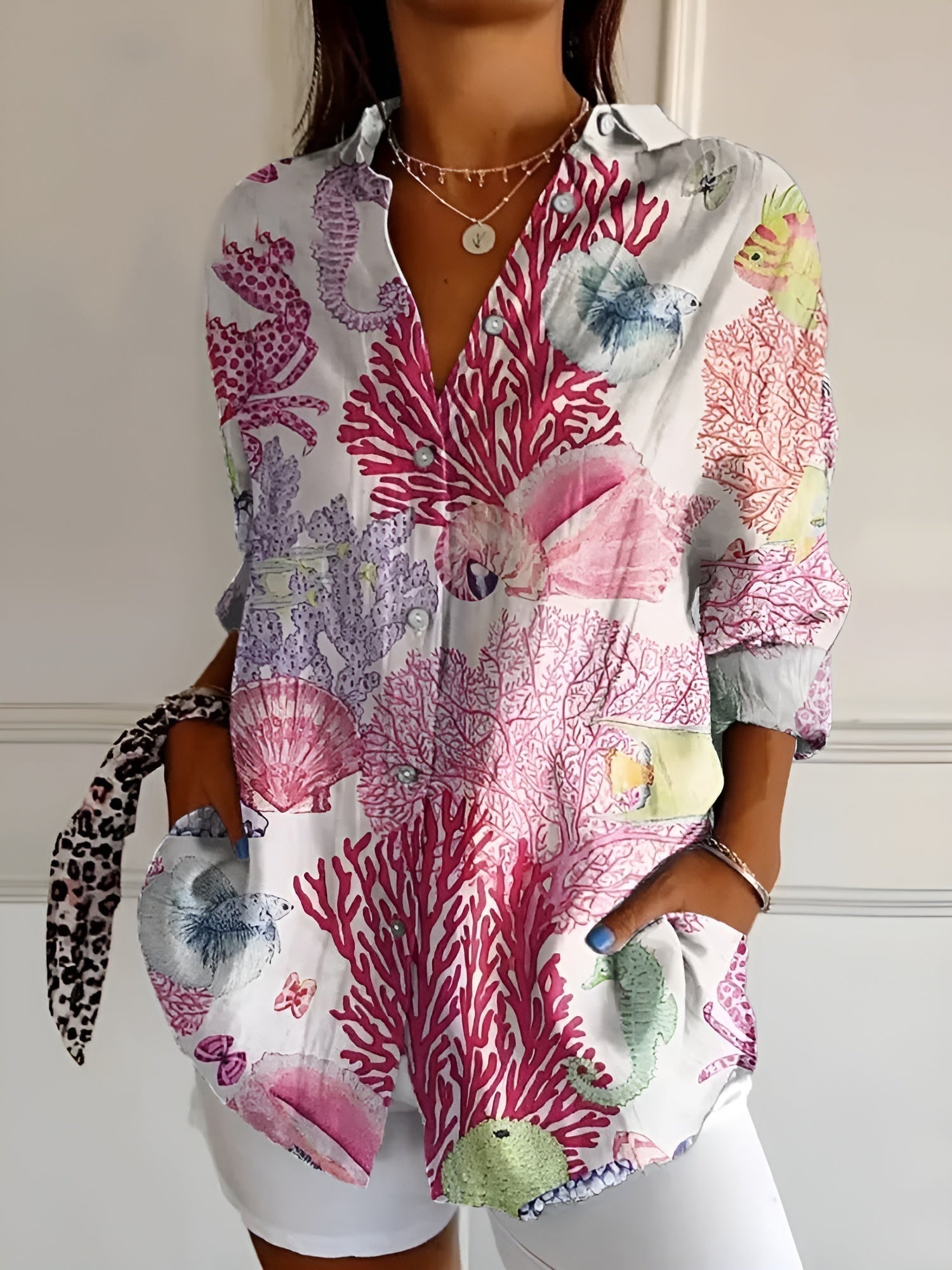 Classic everyday casual shirt for women | Roseline -7