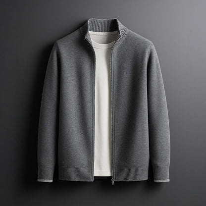 Classic soft ribbed cardigan for men | Alessio -2